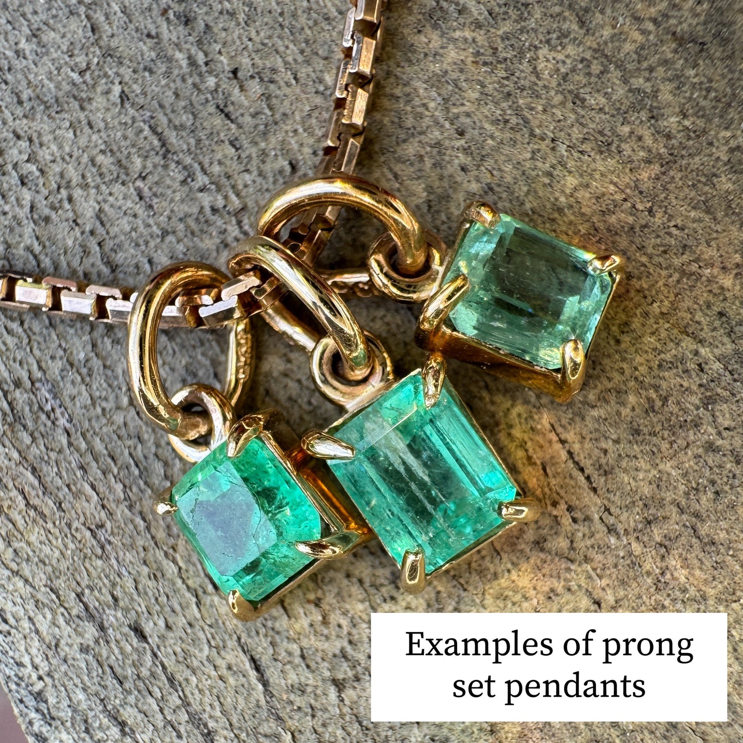 Custom handmade recycled 9ct yellow gold 0.2ct rhodolite garnet pendant