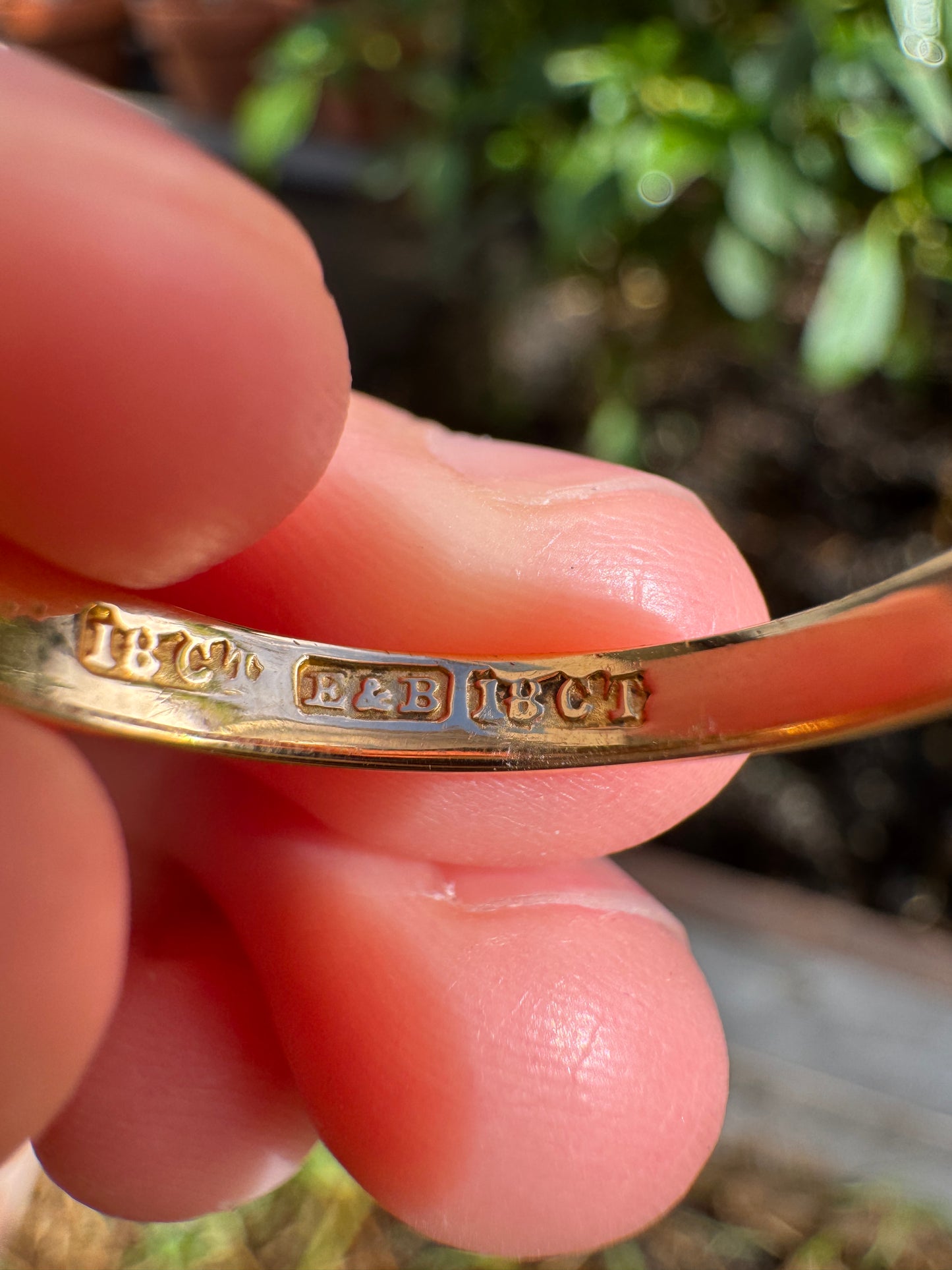 Antique 18ct yellow gold 0.3ct old mine cut diamond starset gypsy ring