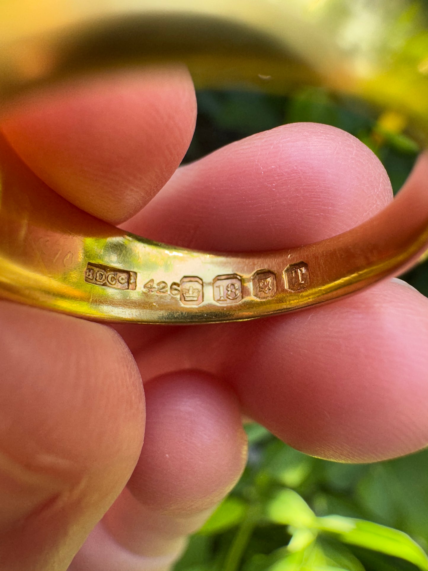 Antique Victorian 18ct yellow gold 0.23ct old mine cut diamond gypsy ring