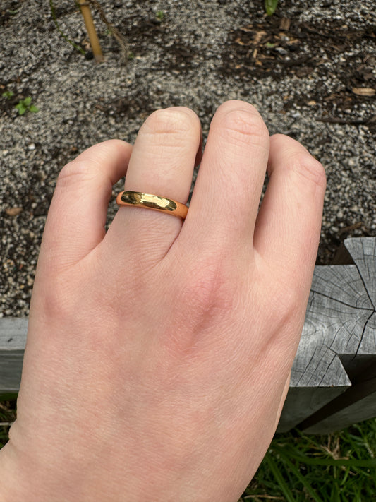 Antique 22ct yellow gold band, 3.5mm wide