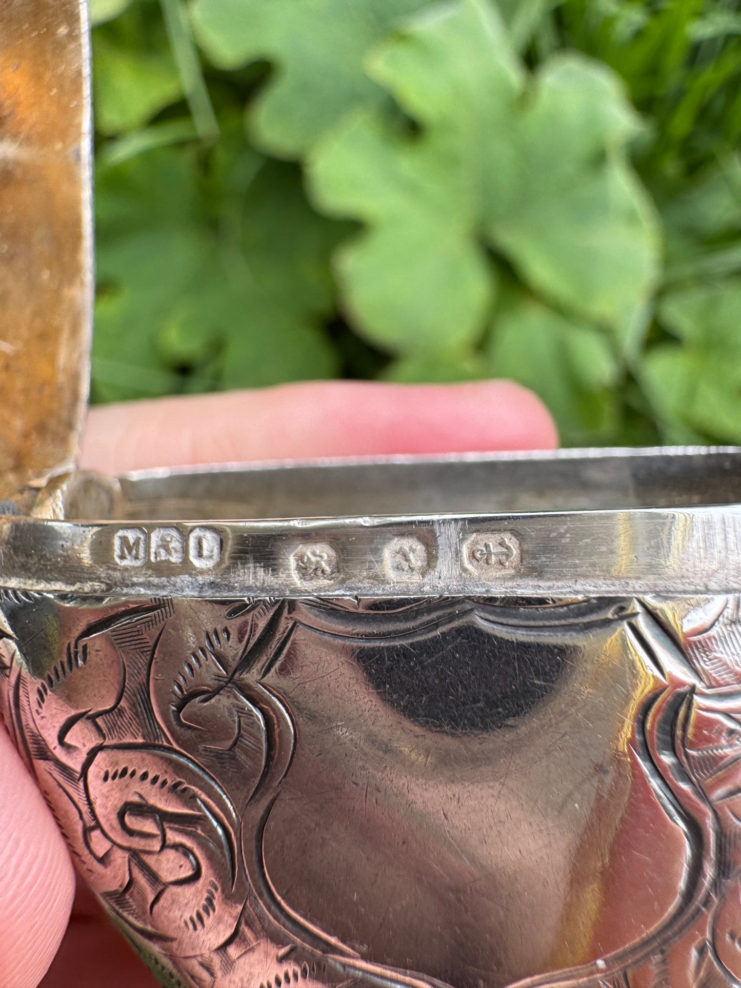 Antique Victorian sterling silver heart vesta