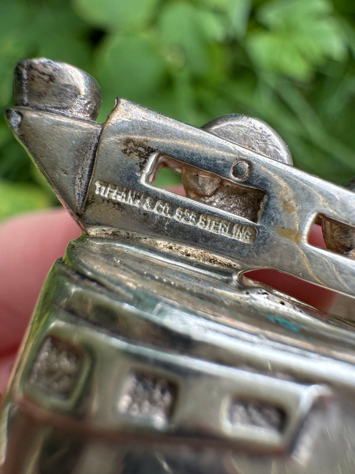 Vintage Tiffany sterling silver rollerblade pendant