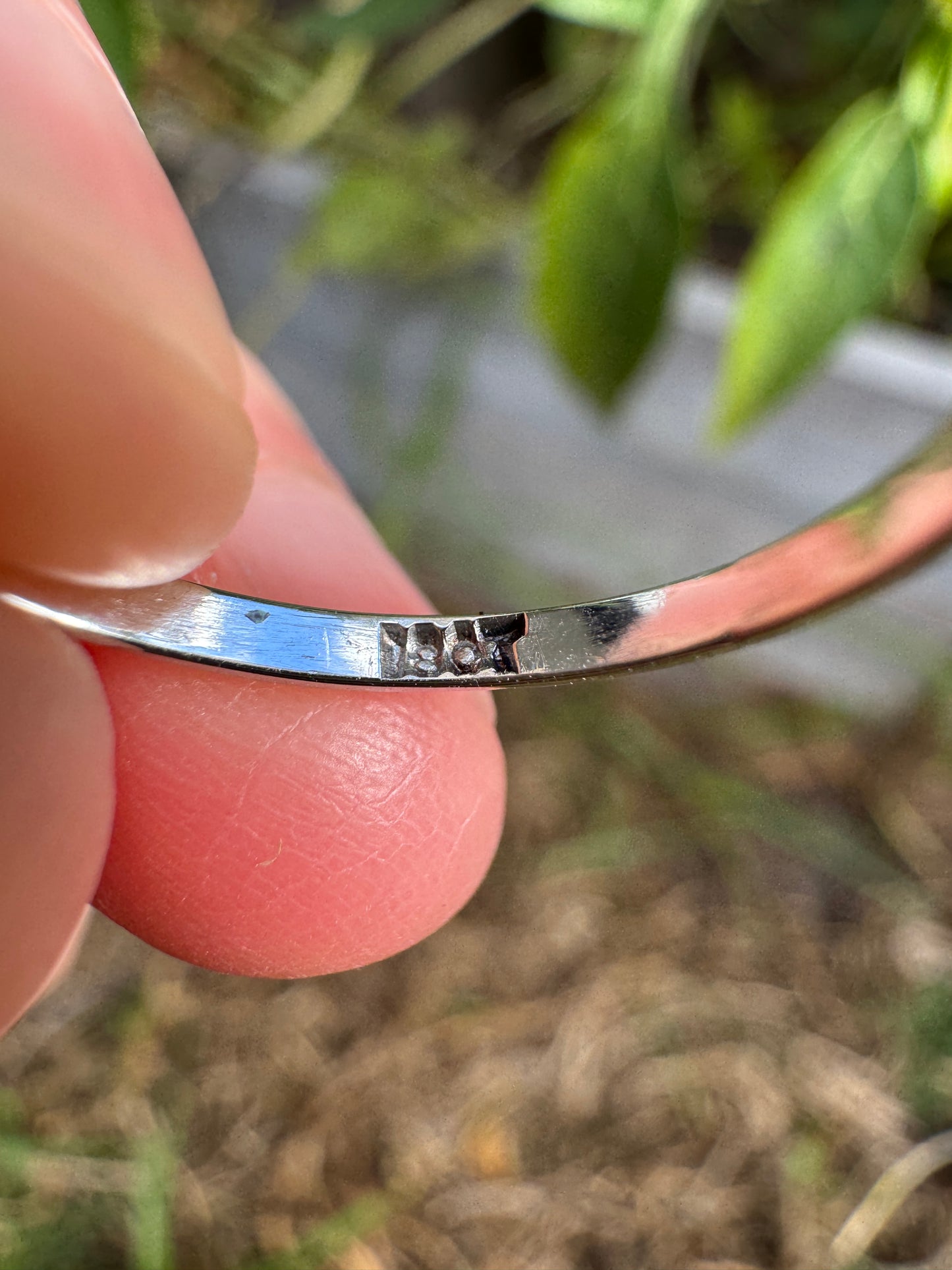 Vintage 18ct white gold 0.2ct old European cut diamond solitaire ring
