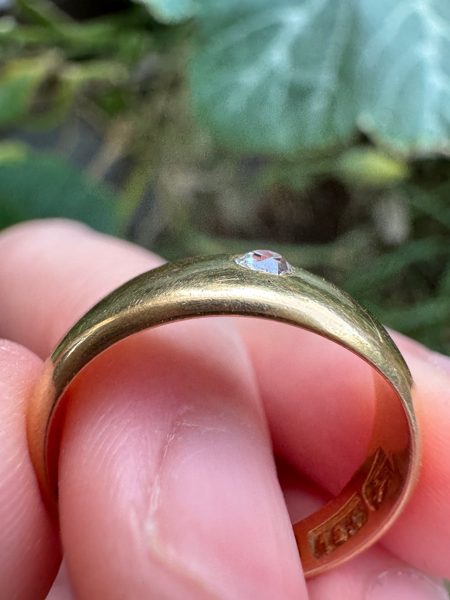 Antique Australian Basse Adelaide 18ct yellow gold old mine cut diamond gypsy ring