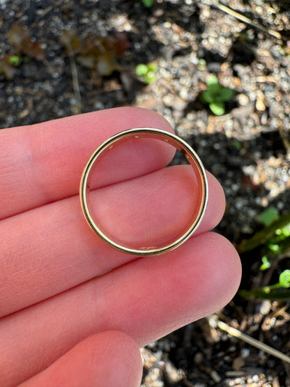 Vintage 18ct yellow gold four stone transitional cut and single cut diamond starset gypsy ring