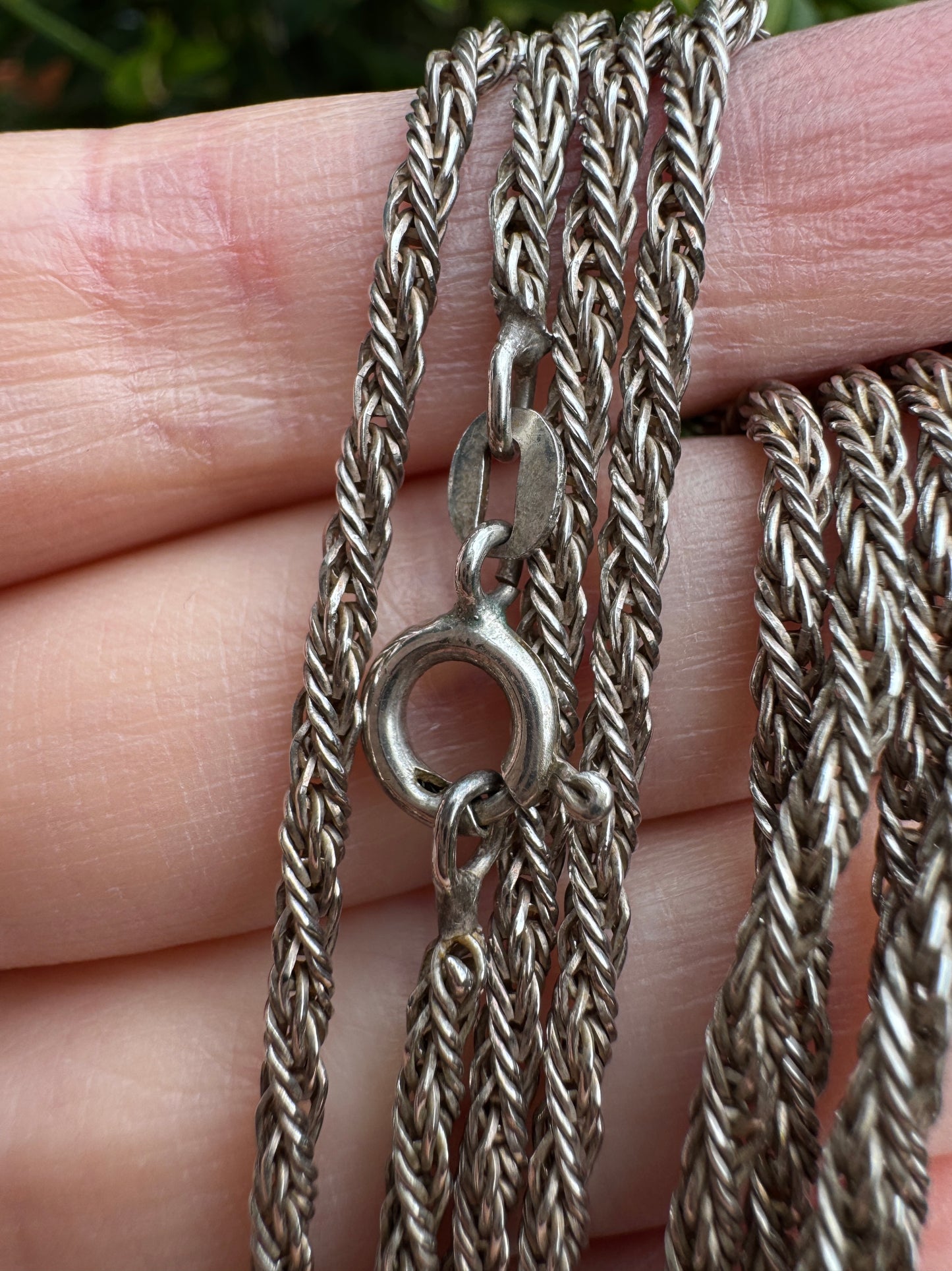 Vintage silver rope chain, 71cm / 27.95 inches long