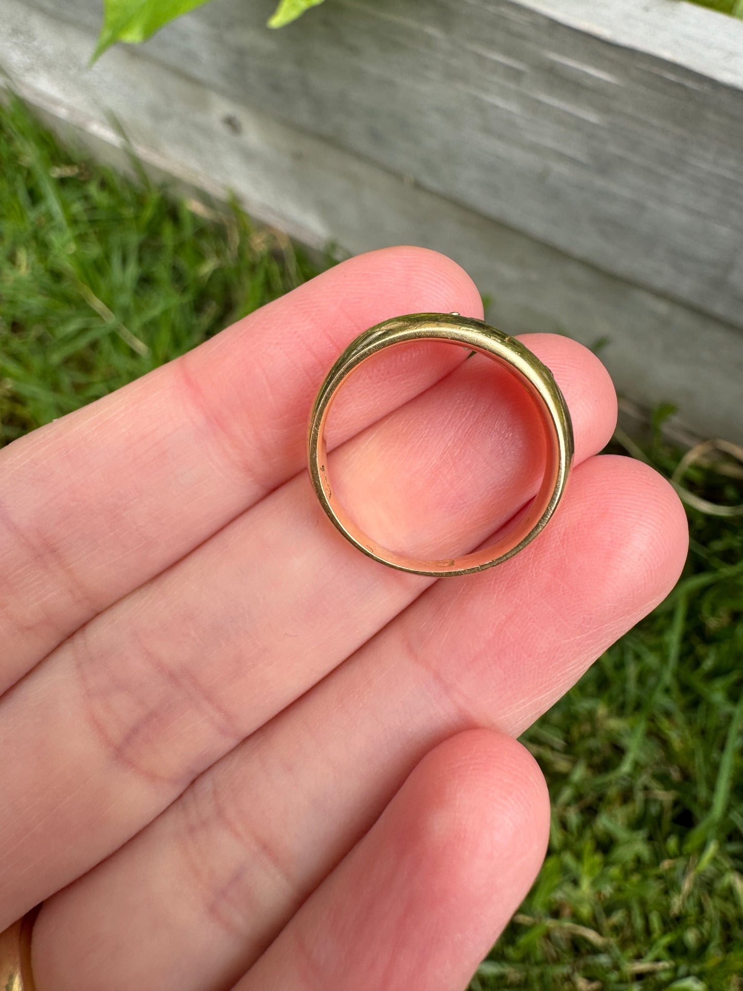 Antique 18ct yellow gold five stone 0.5ct TCW old mine cut diamond ring
