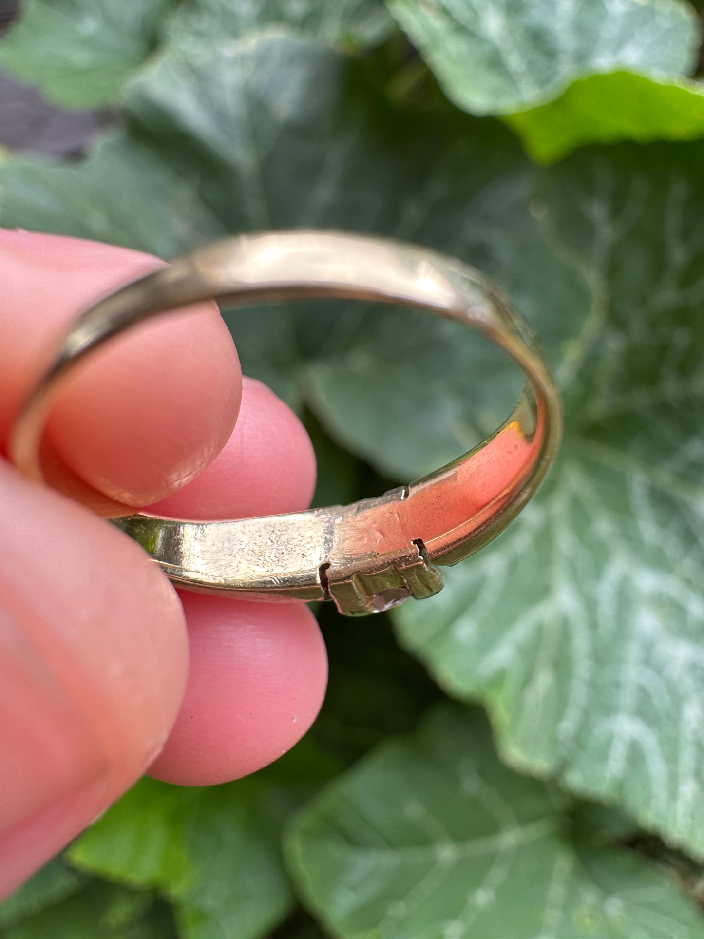 Vintage 14ct yellow gold 0.52ct old mine cut diamond solitaire ring