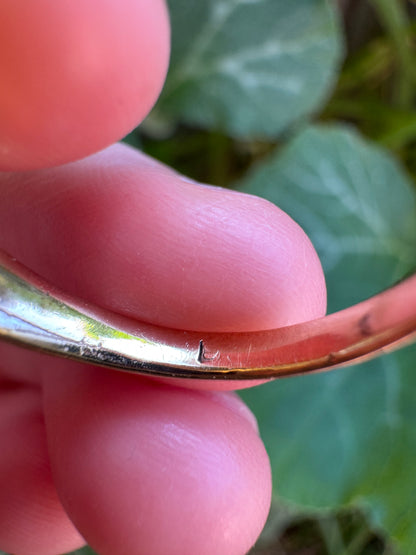 Vintage Mid Century English 9ct yellow gold square signet ring