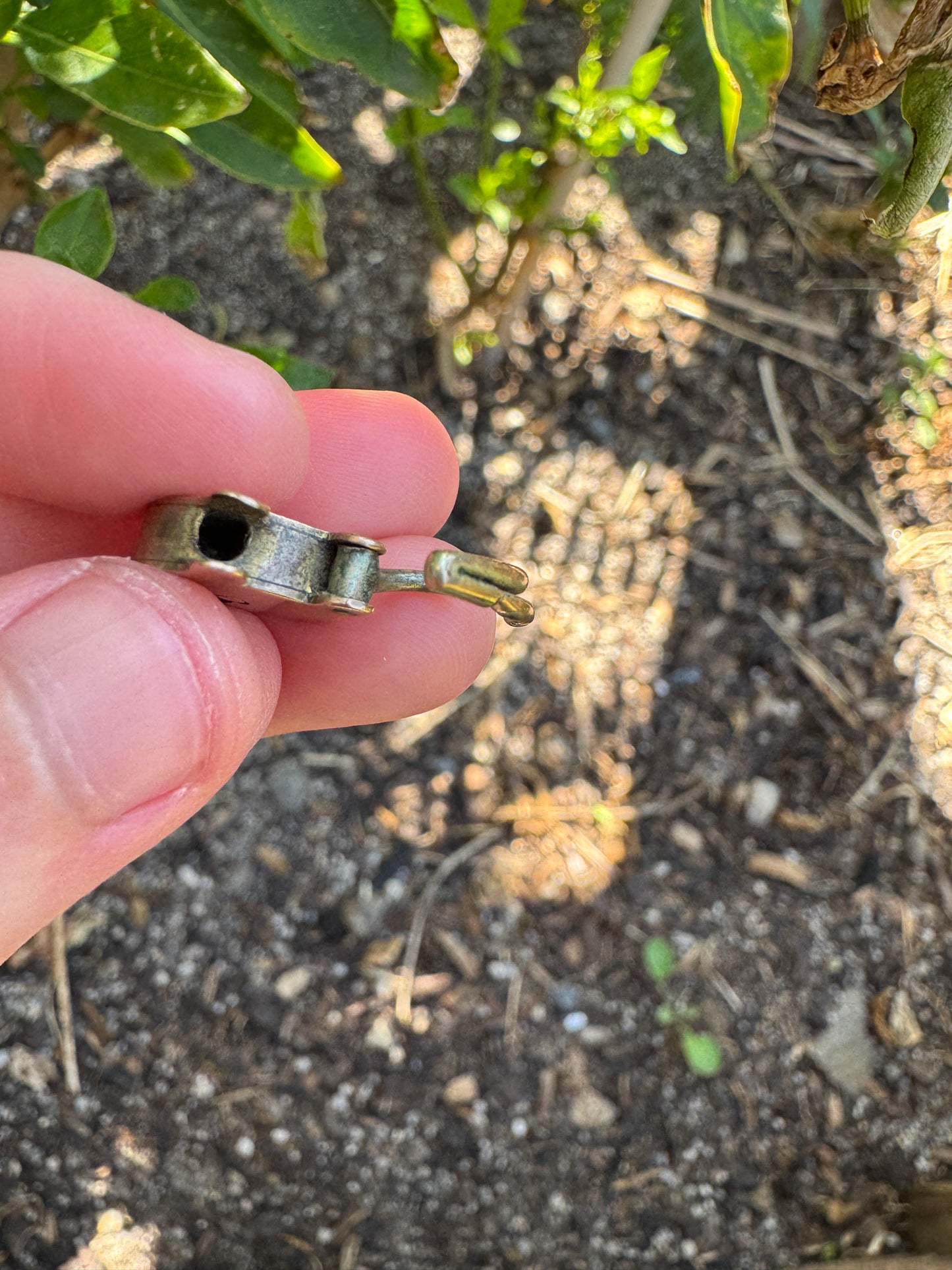 Antique 9ct rose gold padlock pendant