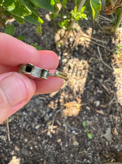 Antique 9ct rose gold padlock pendant