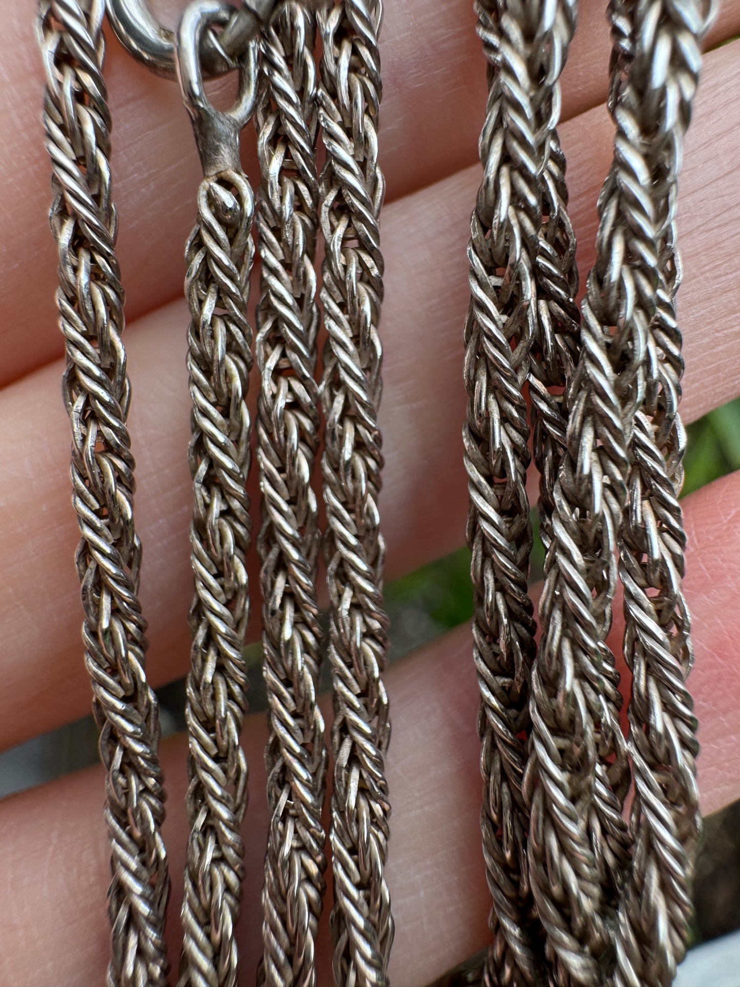 Vintage silver rope chain, 71cm / 27.95 inches long