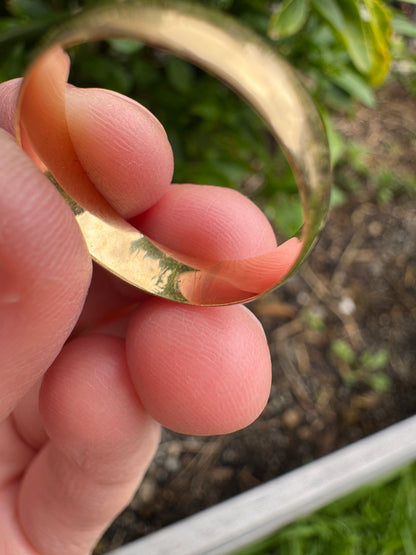 Antique Victorian 15ct yellow gold band, 4.7mm wide