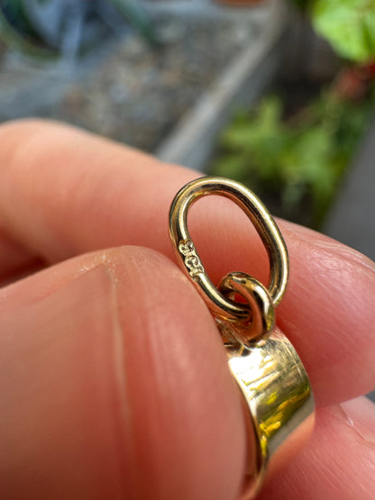 Handmade 9ct gold natural ruby pendant