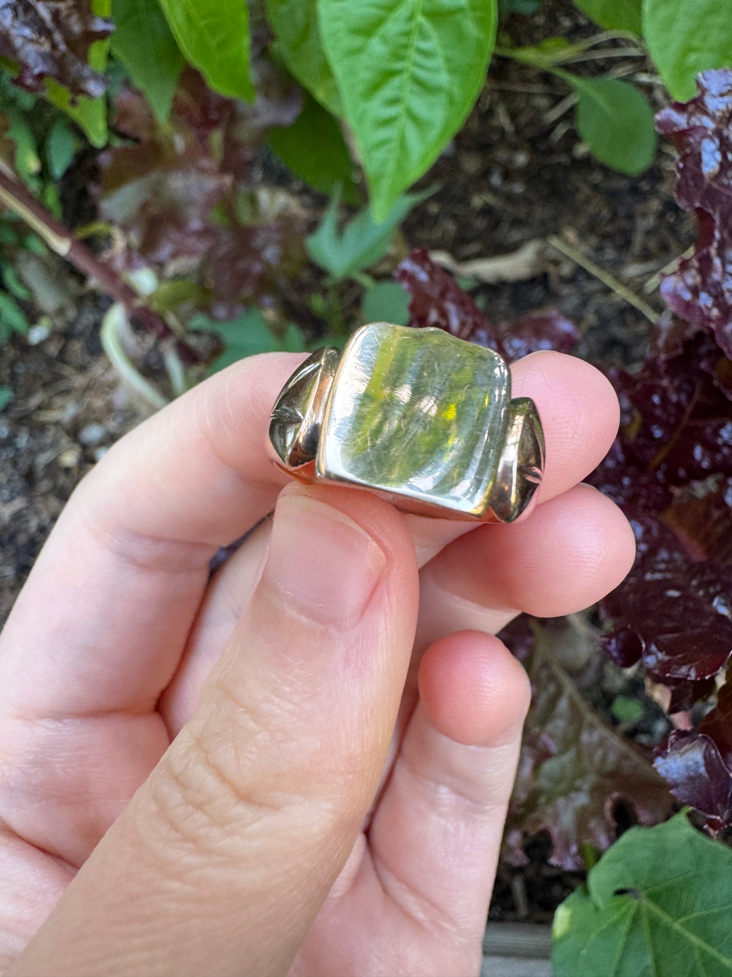 Antique Australian 9ct rosy yellow gold signet ring