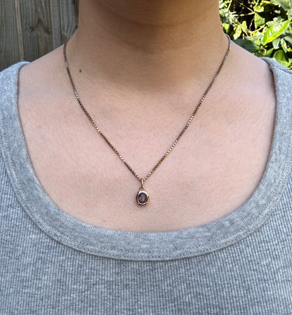 Handmade 9ct gold natural ruby pendant