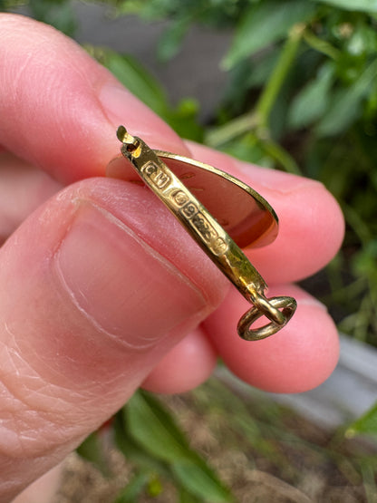 Vintage 9ct yellow gold good luck spinner charm