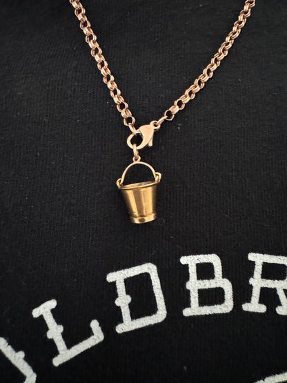 Antique 9ct gold bucket with handle charm