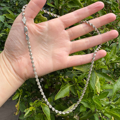 Vintage silver twist chain, 45cm / 17.72 inches long