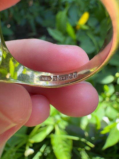 Vintage 9ct yellow gold bloodstone signet ring