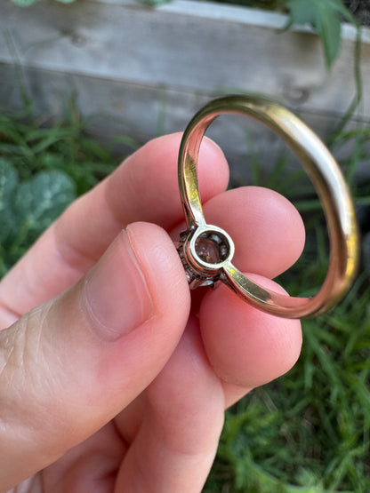 Vintage 18ct yellow gold 0.82ct old mine cut diamond solitaire ring