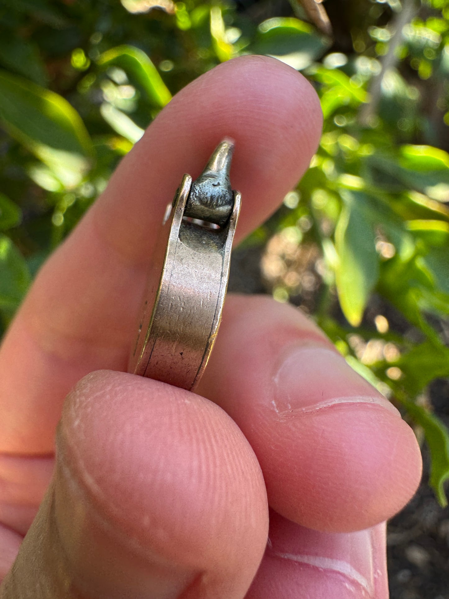 Antique 9ct rose gold padlock pendant