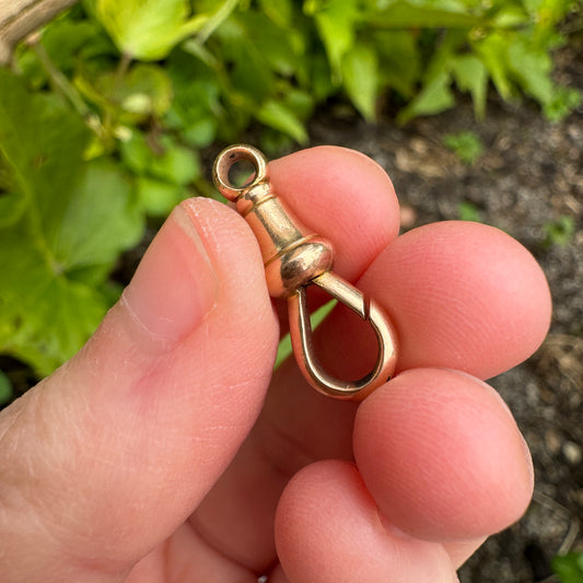 Antique 15ct rosy yellow gold dog clip
