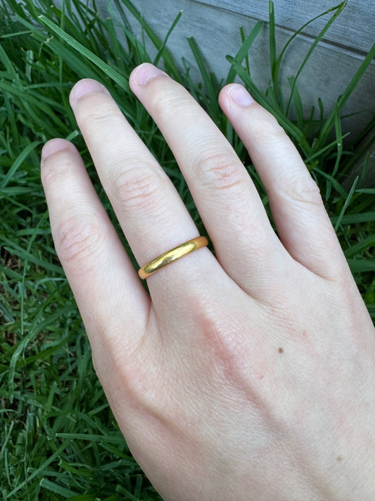Vintage 22ct yellow gold band, 2.9mm wide