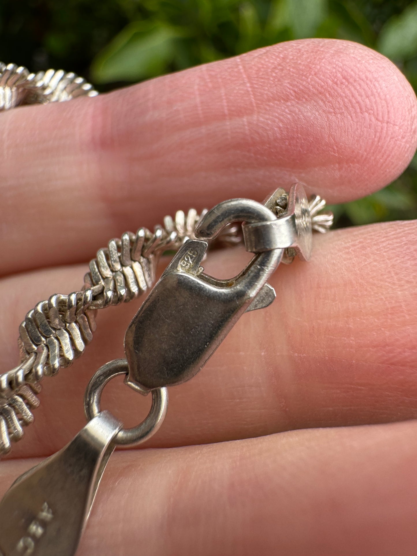 Vintage silver twist chain, 45cm / 17.72 inches long