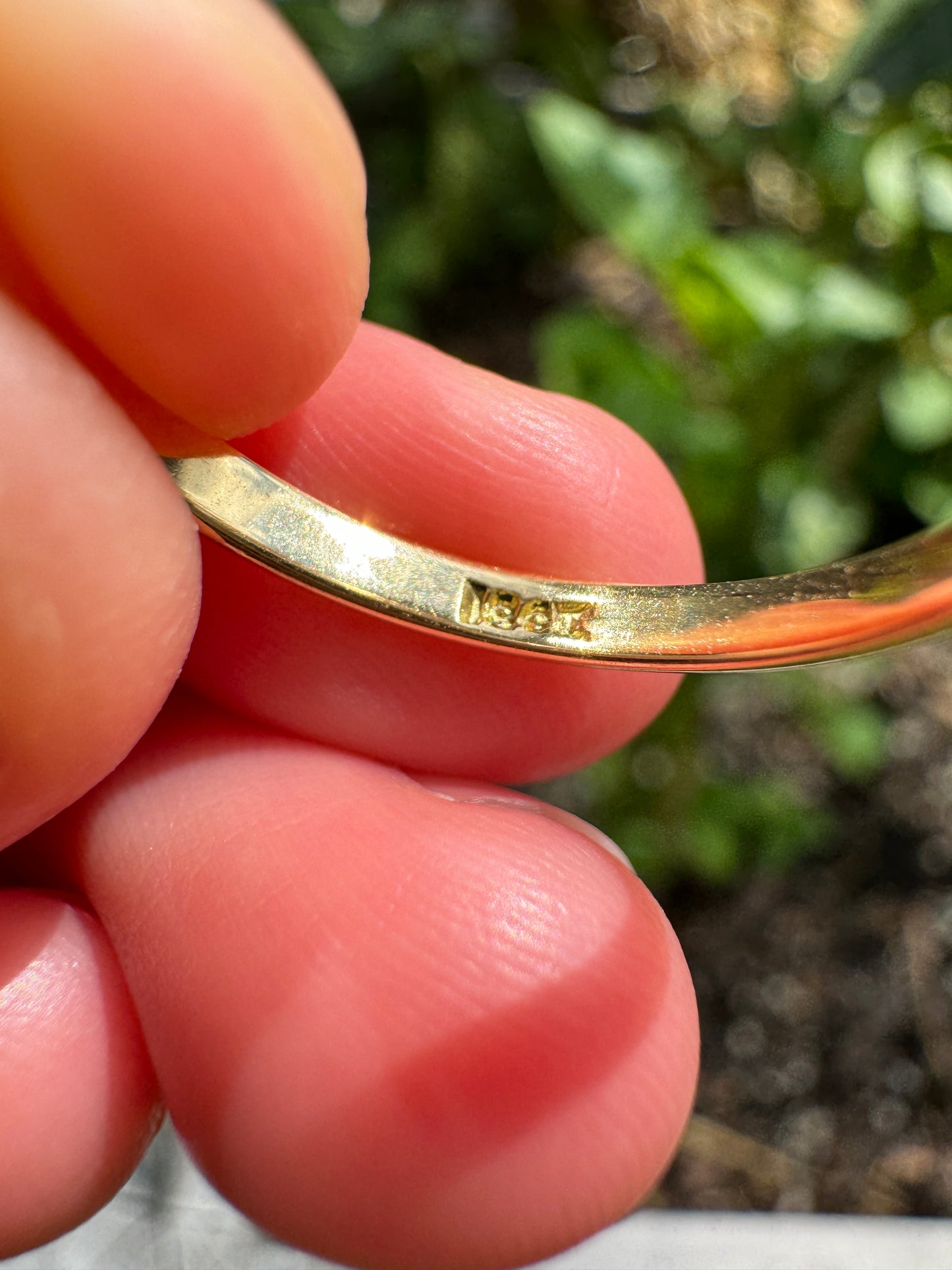Vintage 18ct yellow gold five stone 0.6ct TCW old mine cut diamond ring