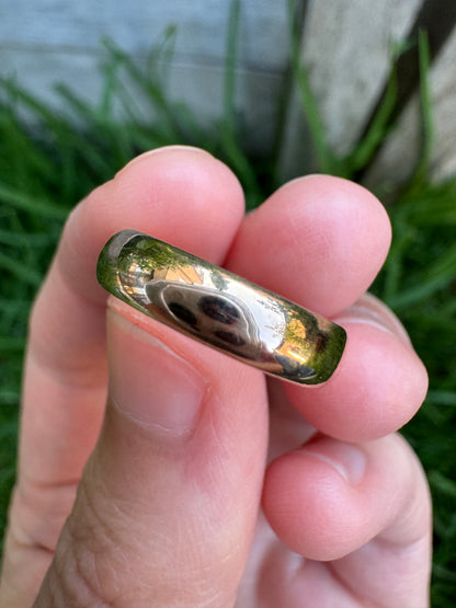 Vintage 9ct rose gold band, 3mm wide