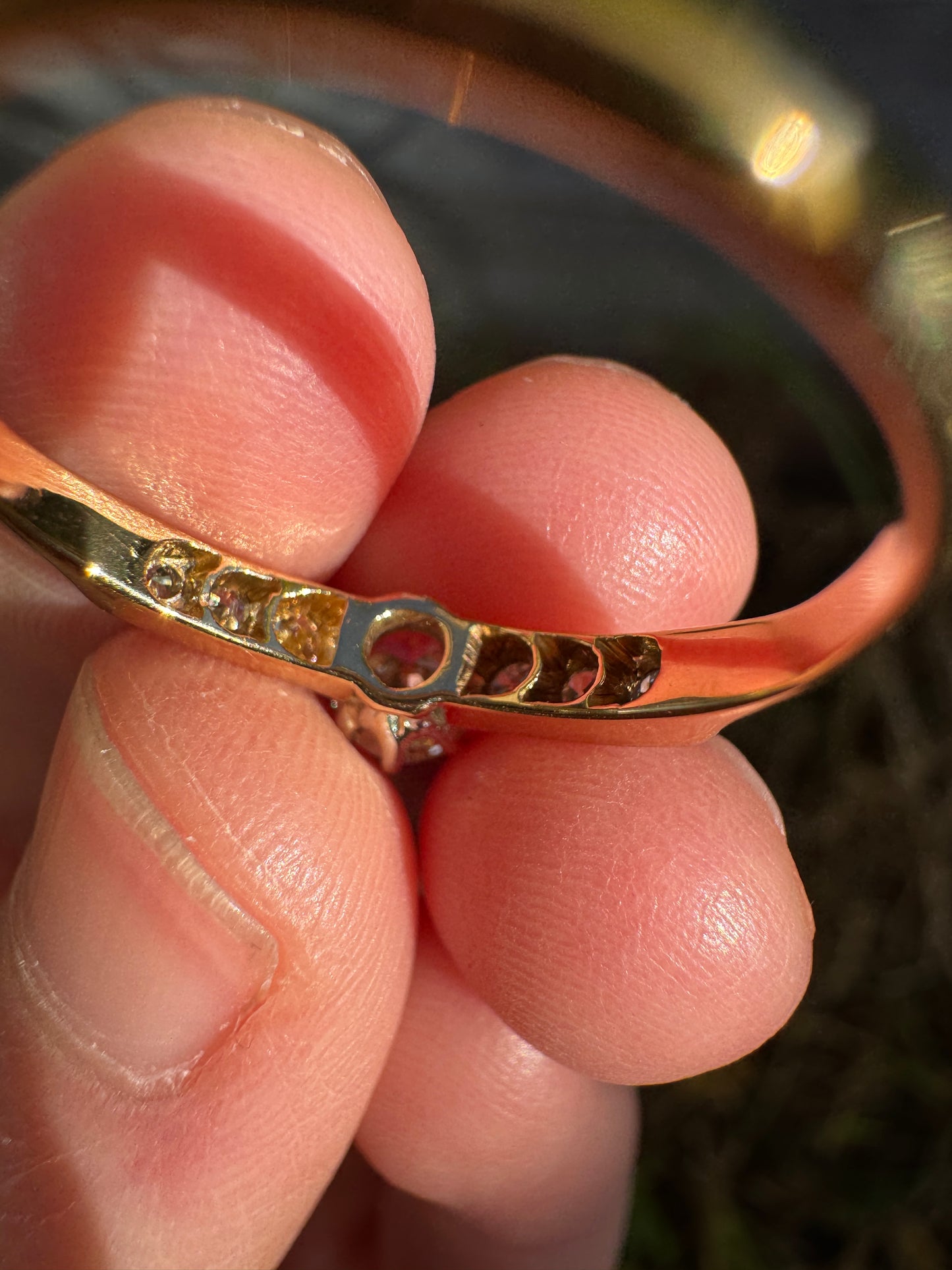 Antique Australian 18ct yellow gold 0.46ct TCW old European and old mine cut diamond ring