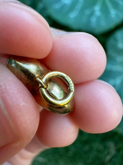 Antique English Victorian 15ct yellow gold rose cut diamond starset heart pendant
