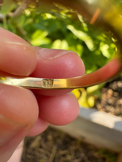 Vintage 18ct yellow gold 0.3ct TCW five stone old mine cut diamond boat ring