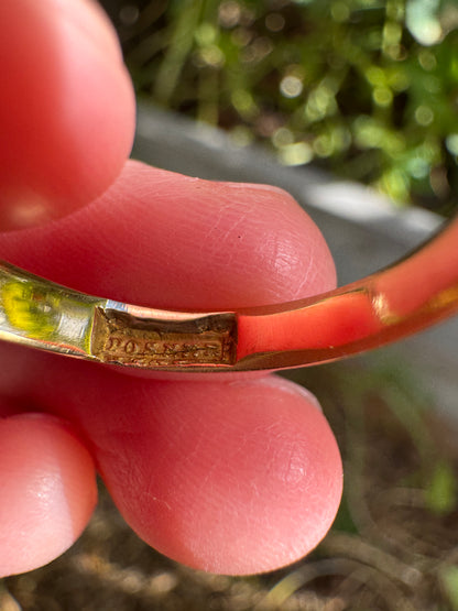 Antique Australian 18ct yellow gold five stone 0.45ct TCW old mine cut diamond ring
