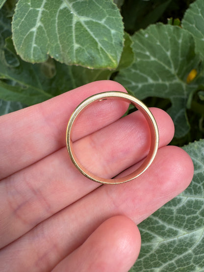 Vintage 18ct yellow gold transitional cut diamond starset gypsy ring