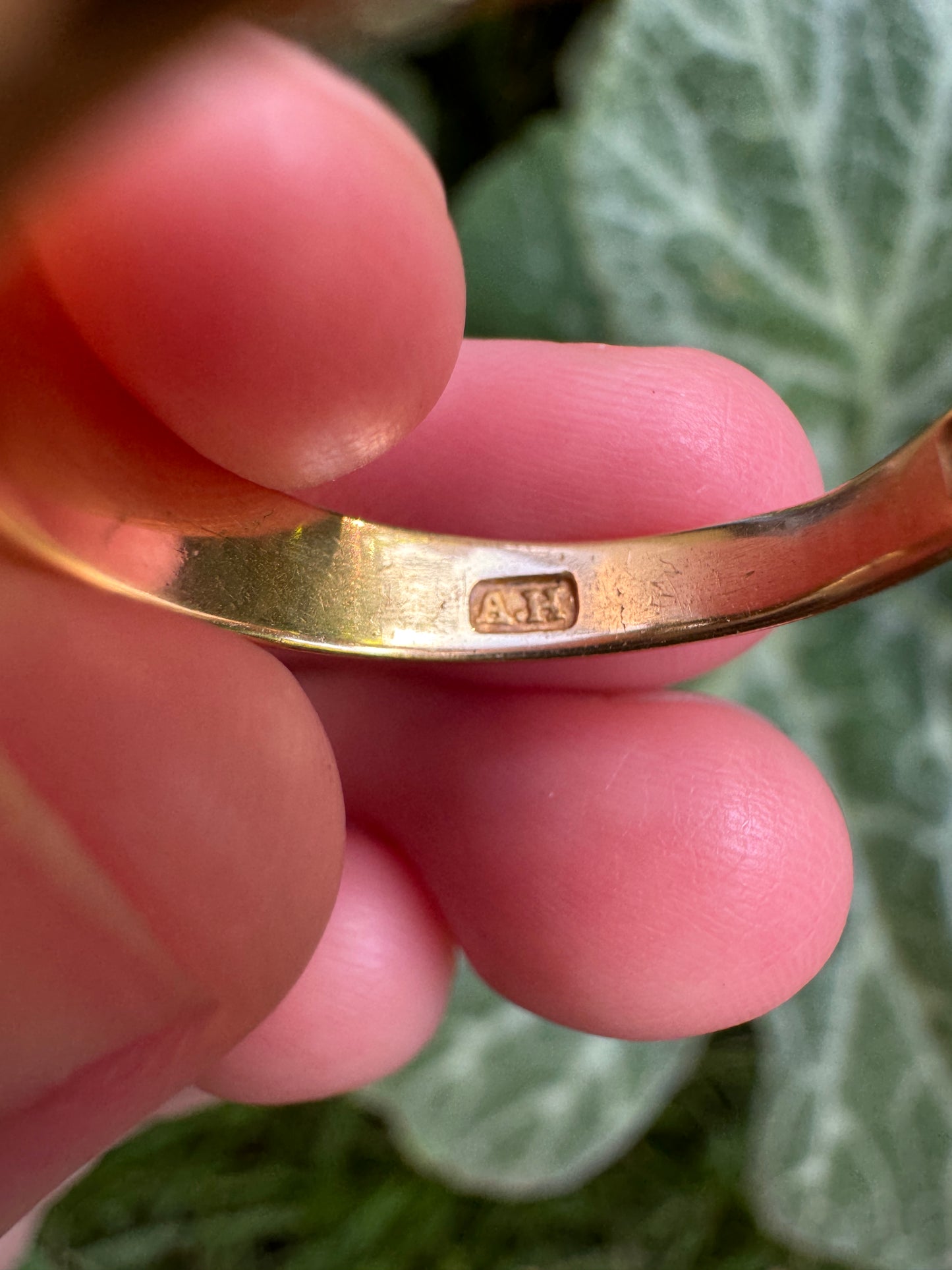 Antique Victorian 18ct yellow gold 0.52ct old mine cut diamond starset gypsy ring