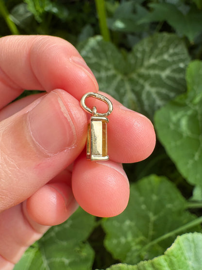 Custom handmade recycled 9ct yellow gold 1.25ct natural yellow sapphire prong set pendant