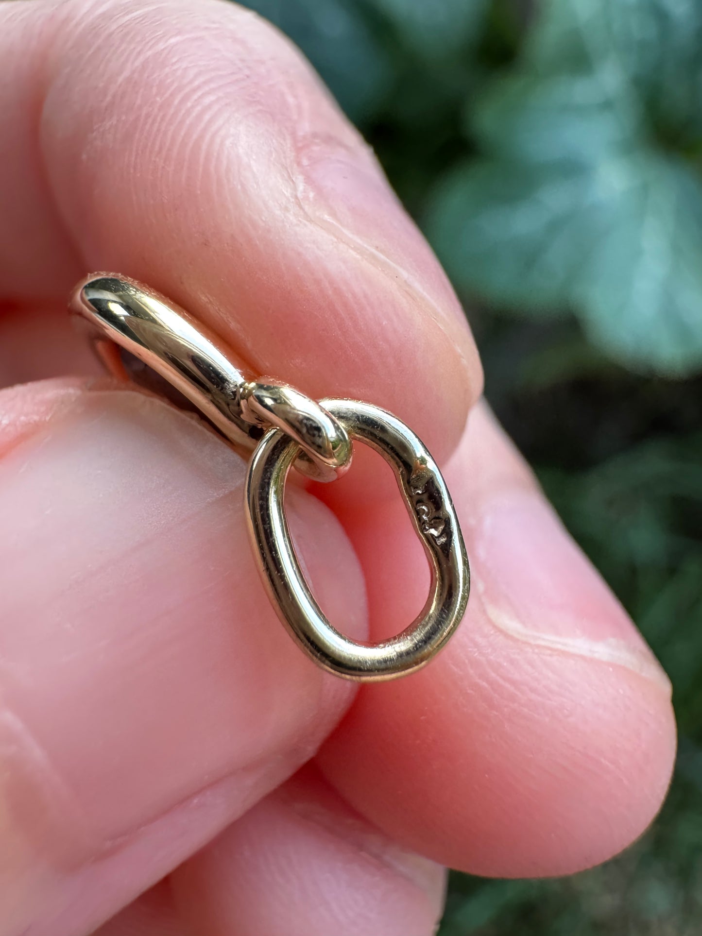 Custom handmade recycled 9ct yellow gold 0.95ct natural Australian parti sapphire bezel set pendant