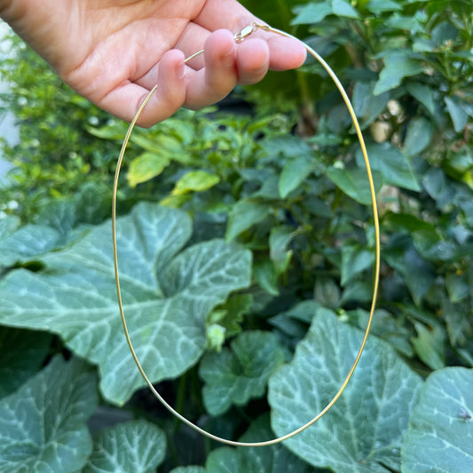 Vintage Italian 18ct yellow gold omega chain, 43cm / 16.93 inches long