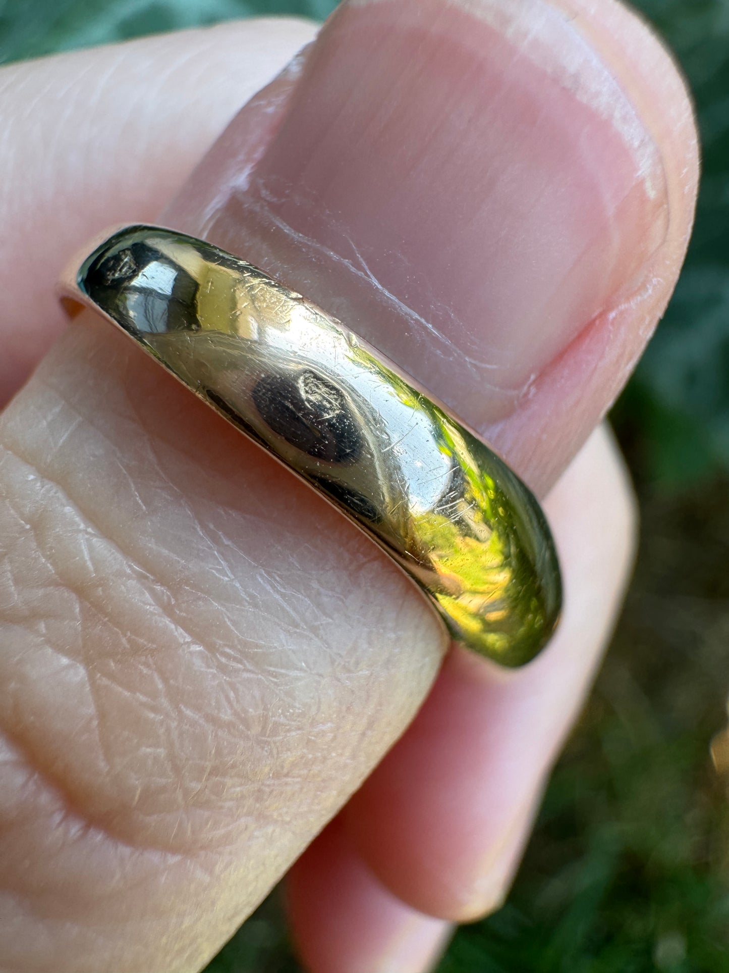 Vintage French 18ct yellow gold 0.26ct old mine cut diamond gypsy ring