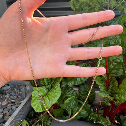 Vintage 9ct gold box link chain