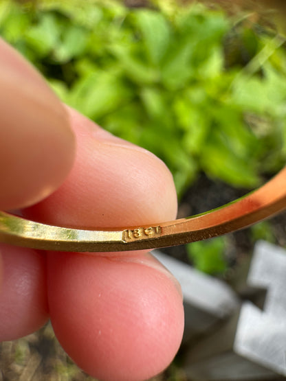 Vintage 18ct yellow gold 0.25ct TCW five stone single cut diamond ring