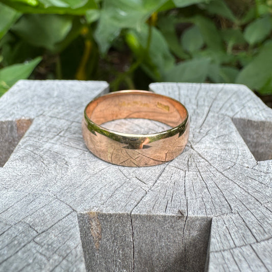 Antique Australian 18ct rosy yellow gold cigar band