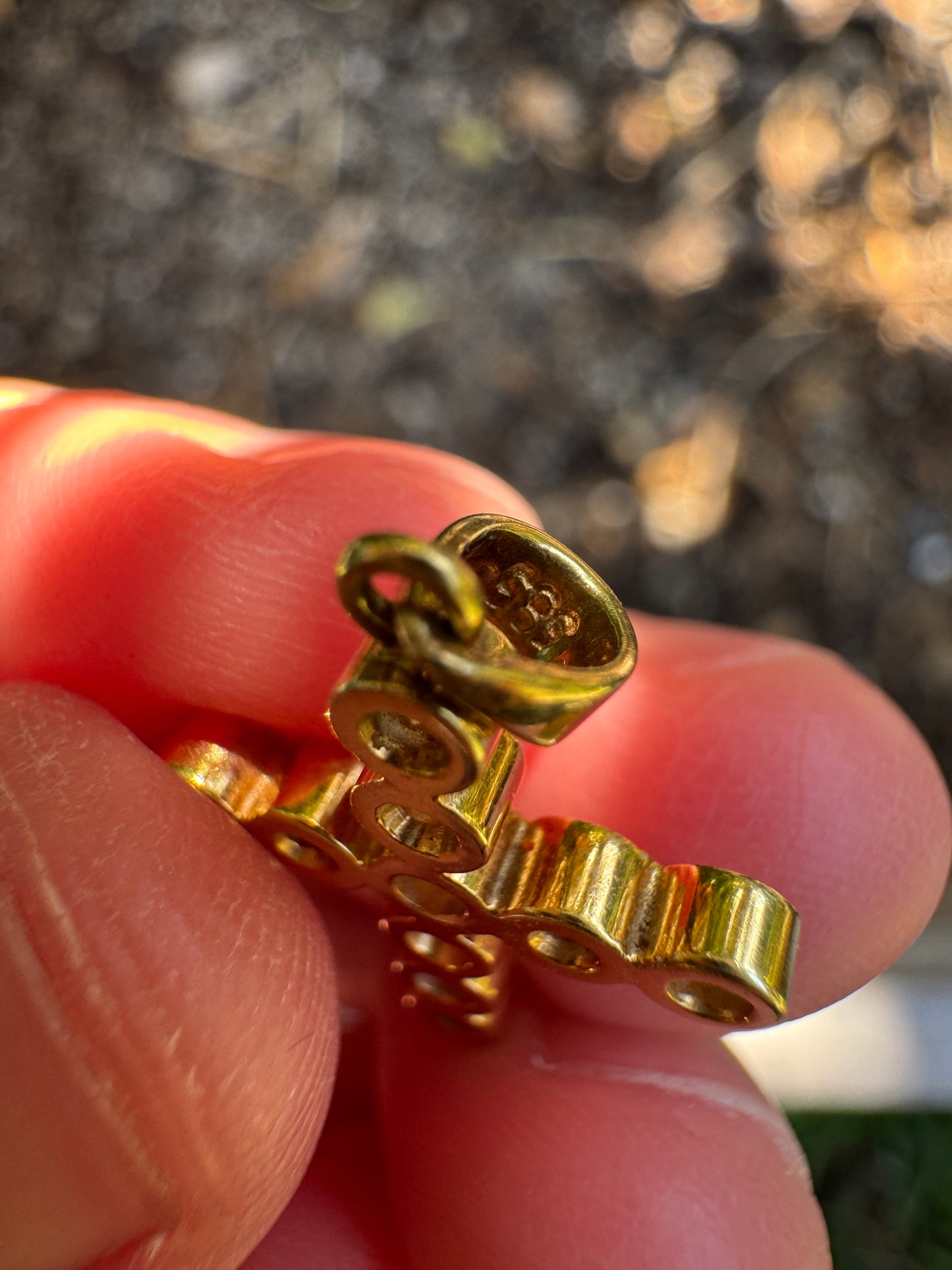 Vintage 14ct yellow gold 0.37ct TCW old European cut diamond bezel set cross pendant