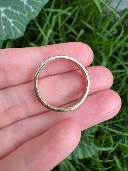 Vintage 9ct yellow gold 3pt single cut diamond starset gypsy ring