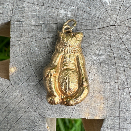 Vintage 9ct yellow gold bear charm