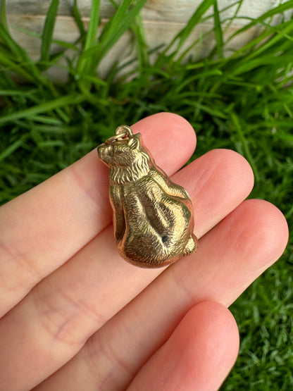 Vintage 9ct yellow gold bear charm