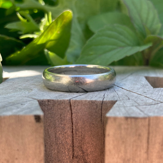 Platinum Tiffany & Co donut band, 4.7mm wide