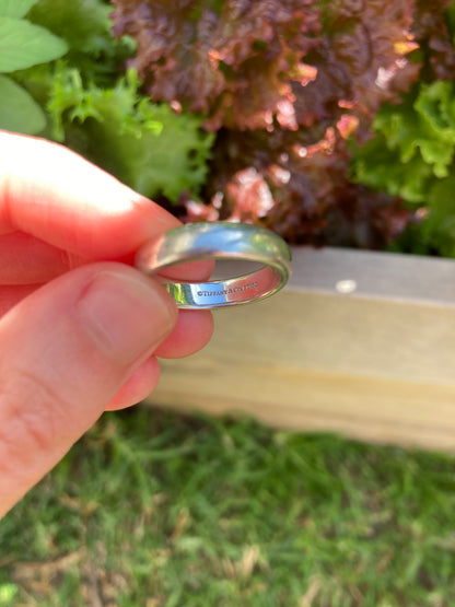 Platinum Tiffany & Co donut band, 4.7mm wide